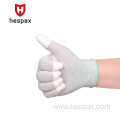 Hespax CE Approved Work Gloves PU Fingertips Coated